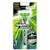 Бритвенный станок Gillette Mach 3 Sensitive 1 кассета
