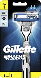 Бритвенный станок Gillette Mach3 Turbo, сменные кассеты 2 шт