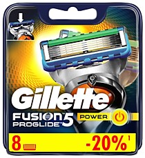 Сменные кассеты Gillette Fusion Proglide Power, 8 шт