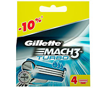 Сменные кассеты Gillette Mach3 Turbo, 4 шт
