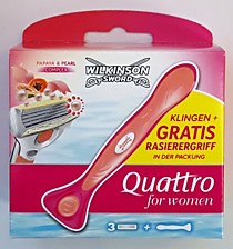 Бритвенный станок Wilkinson Quattro 3 кассеты